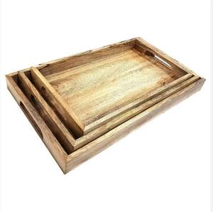 Plateau de service coulissant en bois Art Déco, fait main, élégant, qualité supérieure, pour cuisine et salle à manger, idéal pour le Ramadan, approvisionnement Inde - Product Image 4