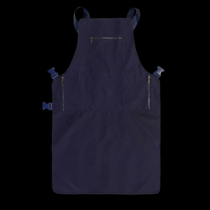 Cape de coiffure pleine longueur en tissu résistant avec poches zippées bleu foncé - Product Image 4