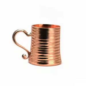 Out Side Black Finished Handmade Copper <b>Mug</b> with hammered Bar Drinks Serving Accessories - Product Image 2