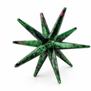 Cristal de Zoisite Rubis, Étoile de Merkaba à 12 Pointes, Pierre Naturelle Écologique, Décoration Feng Shui pour la Maison - Product Image 2