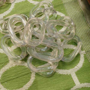 Chaîne à maillons en résine de haute qualité, écologique, faite à la main, élégante, forme ovale, décorative, minimaliste, décoration intérieure. - Product Image 4