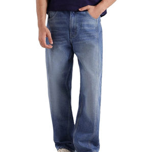 Pantalon en jean noir respirant pour homme, coupe classique, haute qualité, imperméable, écologique, en coton et élasthanne - Product Image 1