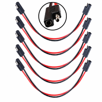 2 cara Trailer Plug, 2Pin Trailer Wiring Harness, 12 "12Gauge 12V 2 Pin cepat terputus kawat Harness SAE kabel konektor