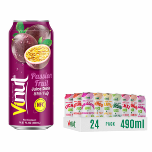 Bebida de jugo de fábrica con pulpa 490ml sin azúcar, muestra gratis, Etiqueta Privada, fábrica de Vietnam OEM/ODM - Product Image 1