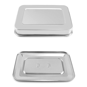 Plateau pour instruments médicaux en acier inoxydable de qualité chirurgicale avec couvercle, certifié CE, pour utilisation en salle d'opération, boîte de rangement - Product Image 3