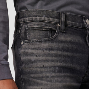 Jeans noirs skinny déchirés pour hommes, denim élégant et déchiré, coupe slim, parfaits pour les tenues décontractées et streetwear. - Product Image 6