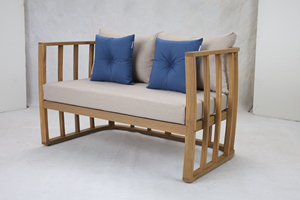Ensemble de salon de jardin Acacia 4 places, mobilier d'extérieur contemporain, bois massif, résistant aux intempéries, finition naturelle - Product Image 3