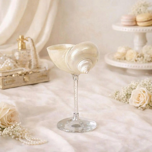 Copa de Vino con Forma de Concha, Copa de Cóctel para Boda en la Playa, Copa de Martini, Regalo para Damas de Honor, Copas de Martini, Decoración Elegante para Mesa de Playa - Product Image 6