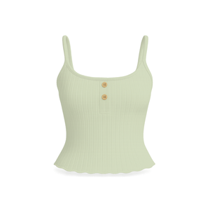 เสื้อกล้ามถักทรงเข้ารูปสำหรับผู้หญิง ผ้าเนื้อนุ่มยืดหยุ่น กระดุมด้านหน้า สไตล์ลำลอง ใส่สบายสำหรับฤดูร้อน ขายส่ง - Product Image 1