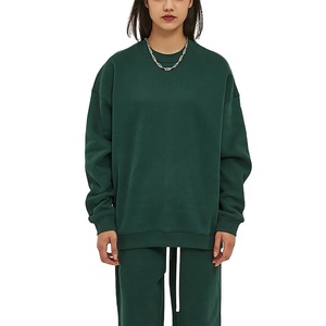 เสื้อสเวตเตอร์คุณภาพสูงแบบยูนิเซ็กซ์ หนัก 400GSM ผ้าฟลีซ สกรีนโลโก้ได้ตามสั่ง เสื้อคอกลมแบบเรียบ - Product Image 1