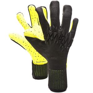 WARPRO INDUSTRY Red PU Leather Football Goalkeeper Gloves Full Finger Breathable Powerful Catch Pull-On Adjustable <b>Wrist</b> <b>Strap</b> - Product Image 1