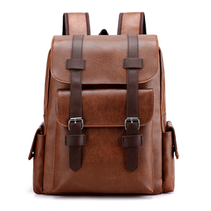Sac à dos décontracté pour homme en cuir véritable de qualité supérieure, léger, imperméable, avec fermeture éclair, pour la randonnée, le camping, l'école, et le transport d'ordinateur portable - Product Image 6