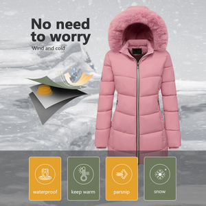 Wholesale <b>Ladies</b> Baggy Thick Warm Cropped <b>Lightweight</b> Puffer Cotton Padded <b>Coat</b> Winter Women Pink Down Jackets <b>for</b> Girls - Product Image 4
