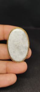 Pendentif rainuré en pierre de lune 100% naturelle, de qualité supérieure, avec rainure en laiton blanc arc-en-ciel, prix de gros, lot de pierres de lune - Product Image 5