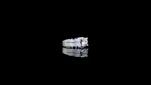 <b>Mens</b> Lab Grown Diamond 14K White Gold Rhodium Plated Matt Finish <b>Ring</b> Cut Solitaire Minimalist Luxury IGI Certified Engagement - Product Image 4