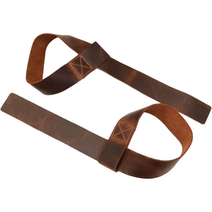 Durable Leather <b>Lifting</b> <b>Straps</b> <b>For</b> Gym Training Strong Grip <b>Straps</b> <b>For</b> Fitness Use Professional Leather <b>Lifting</b> <b>Straps</b> - Product Image 1