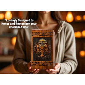 Handcrafted life <b>tree</b> urn & Natural Wood Cremation Urn Blue Epoxy Ashes Box Artistic Funeral Memorial Keepsake by AYAANS - Product Image 3