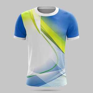 Camiseta de Fútbol Sublimada Personalizada para Hombre, Manga Corta, Absorbe la Humedad, Ajuste Atlético, Degradado Rosa y Azul, Cuello Redondo, Ropa Deportiva - Product Image 6