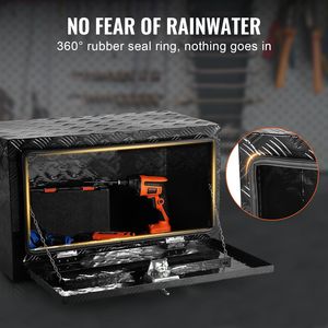 Cassone per Camion in Alluminio Rinforzato 76x35x40 cm con Piastra Diamantata, Impermeabile, per Stoccaggio e Trasporto, con Chiavi di Blocco - Product Image 5