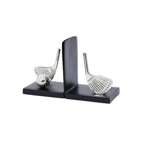Sujetalibros Metálicos Contemporáneos de Alta Demanda, Forma Irregular, Juego de 2 Sujetalibros Decorativos para Escritorio u Oficina - Product Image 5