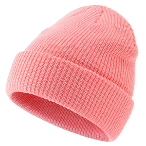 Gorro de Punto Acrílico Rosa Sólido Unisex, Cálido para Invierno, Informal, para Exteriores, para Adultos, 58-60 cm de Circunferencia de Cabeza, con Estampado por Transferencia de Calor - Product Image 4