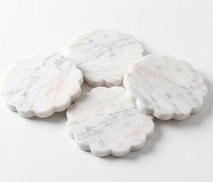 Sous-verres en marbre naturel écologiques pour cuisine, salle à manger, salon, bureau et table basse, disponibles à bon prix - Product Image 1