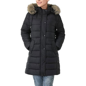 Chaqueta de Plumón Gruesa para Mujer, Abrigo Largo Acolchado Cálido, Impermeable y Cortavientos con Capucha Desmontable de Piel Sintética para Climas Extremos - Product Image 2