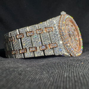 Montre à Quartz Carrée de Luxe en Acier Inoxydable, Entièrement Sertie de Diamants Moissanite VVS, Style Tendance, Meilleur Prix – Nouveauté Promotionnelle - Product Image 1