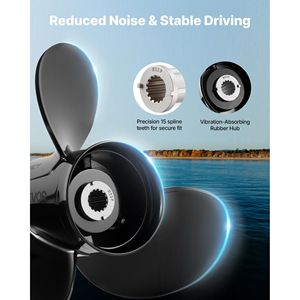 Elica Fuoribordo in Alluminio a 15 Denti (Upgrade OEM) per Motori Mercury/Mariner 90-400 HP, 4-3/4 Pollici - Product Image 6