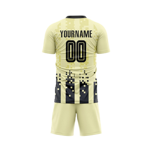 Ensemble de maillots de football sportifs à manches courtes, confortables et respirants, de haute qualité, avec design personnalisé - Product Image 3