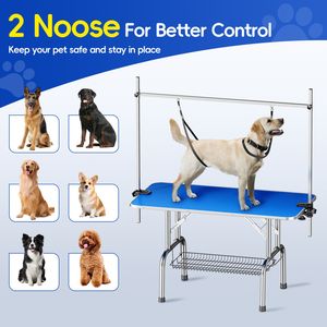 Tavolo da Toelettatura per Animali Blu, Grande e Robusto, con Morsetti Regolabili per Cani e Gatti 46/ - Product Image 3
