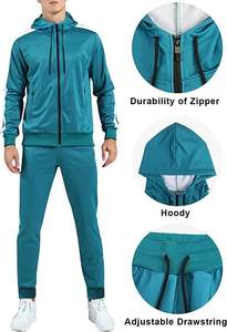 Conjunto Deportivo Unisex de Dos Piezas, Chaqueta con Cremallera Completa y Pantalones, Ropa Deportiva Ligera y Transpirable, Ropa Deportiva Informal, Plus OEM - Product Image 3