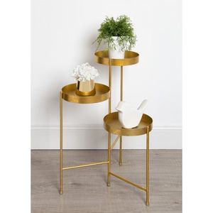 Support de pot de fleurs en fer robuste conçu pour supporter des pots de plantes lourds pour le jardinage intérieur et extérieur - Product Image 4