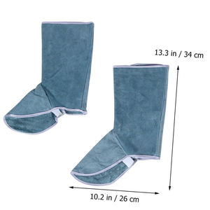 Top Selling Custom Logo Printed Cowhide Split Leather <b>Flame</b> Resistant Anti-cut High Quality Custom Size Welding Spats Shoes - Product Image 2