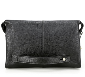 Sac à main en cuir noir Fazmax Corporation avec sangle de poignet et fermeture à bouton pression, design décontracté, modèle A19 - Product Image 1