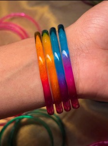 Factory Direct Sales Round Shaped Gelly Glass <b>Bangles</b> Sets Islamic Religious Women's Churiyan Sets for Adults <b>Indian</b> <b>Bangles</b> - Product Image 4