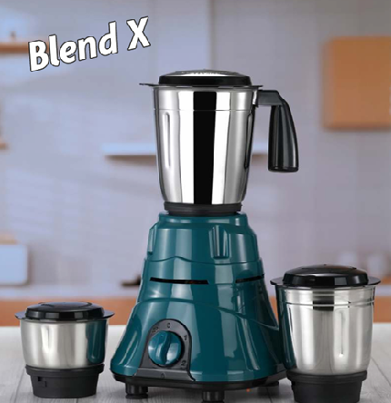 Mahadev Blend X Mixer Grinder 500W with 3 Stainless Steel Jars Multipurpose Kitchen Appliance for Grinding Blending Chutney