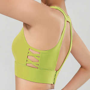 High Quality strappy elastic running sports <b>bra</b> women breathable active wear women Sports <b>Bra</b> for sale Fitness Sports <b>Bras</b> - Product Image 4