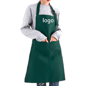 Delantal de Cocina Largo Personalizado al por Mayor, Delantal de Chef Negro para Lavavajillas, Uso en Hoteles, Tela de Spandex/Poliéster, Dos Bolsillos, con Logotipo - Product Image 1