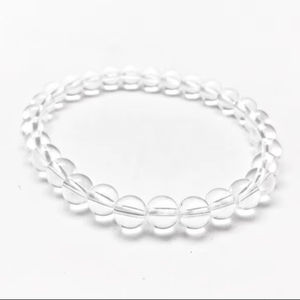 Hot Sale Women's Men's Premium Grade Healing Crystal Clear Quartz Beaded <b>Bracelets</b> Handmade Durability Feng Shui Style <b>Elastic</b> - Product Image 4