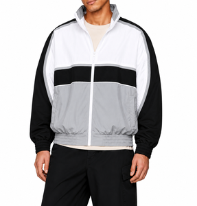 Conjunto deportivo de nailon para hombre, chaqueta con cremallera y pantalones cargo, personalizado OEM - Product Image 2