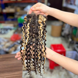 Cheap <b>Curly</b> Super Double Drawn Virgin Human Hair Bundles Vietnamese Raw Hair <b>Extensions</b> Lace Closure Frontal Set Lace Front Wigs - Product Image 3