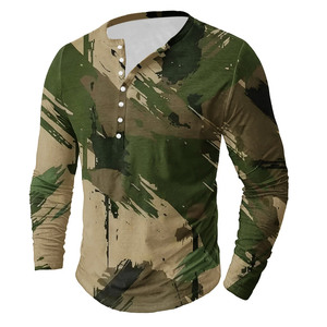 Chemise de pêche à manches longues pour homme, camouflage, boutonnée, séchage rapide, UPF 50, polyester - Product Image 1