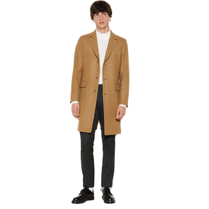Abrigo de lana de camello para hombre, estilo gabardina, doble botonadura, cortavientos, ecológico, tipo blazer, al por mayor, largo hasta la rodilla, para invierno, ropa de abrigo ASHAZ - Product Image 4