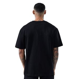 เสื้อยืดโอเวอร์ไซส์สีดำสำหรับผู้ชายแขนสั้นลำลองสตรีทแวร์คอกลมน้ำหนักเบาระบายอากาศได้เสื้อยืดแฟชั่นฤดูร้อน - Product Image 6