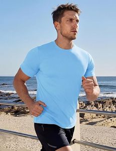 Seamless UV-Protection Mens Quick-Dry T-<b>Shirt</b> For Running With Muscle Support Fit - Product Image 2