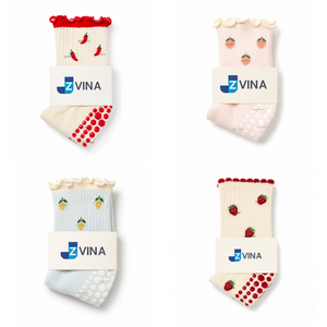 Women's Custom Cotton Pilates <b>Socks</b> Fruits Signature Grip <b>Socks</b> Wholesale Yoga Items Various Design Colors Custom Packaging - Product Image 1