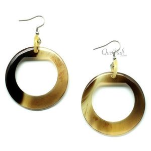 Pendientes de cuerno de búfalo hechos a mano para damas, accesorios de joyería de moda. - Product Image 6