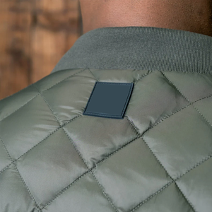 Chaqueta Acolchada de Piel de Oveja para Hombre, Otoño, Color Sólido, Cuello Alto, Cierre de Cremallera, Manga Larga, Relleno de Poliéster, Corte Regular - Product Image 5