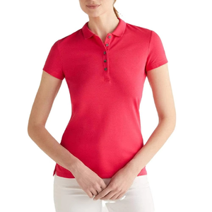 Polo pour femmes tendance 2026, personnalisable, vente en gros, haute qualité, extensible dans les 4 sens, 100 % polyester tricoté, à bas prix, pour filles - Product Image 1